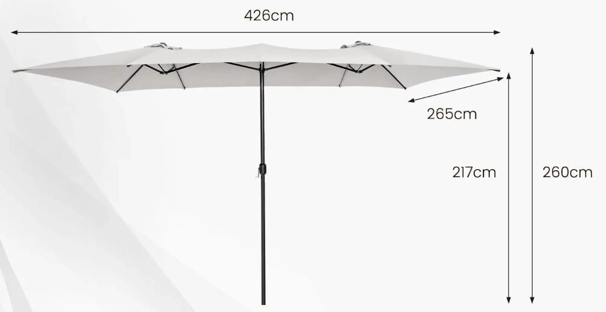 Umbrela de soare Costway NP11598BE (White)
