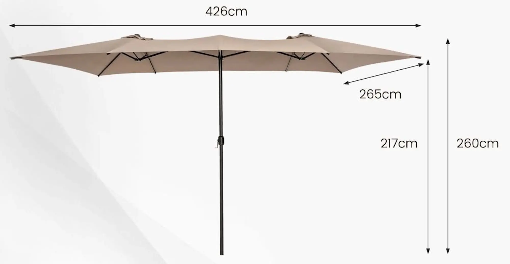 Umbrela de soare Costway NP11598CF (Brown)