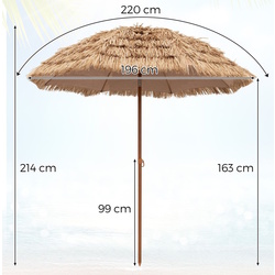 Umbrela de soare Costway NP12080 (Natural) Thumb