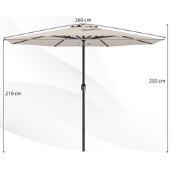 Umbrela de soare Costway NP12131BE (Beige) Thumb