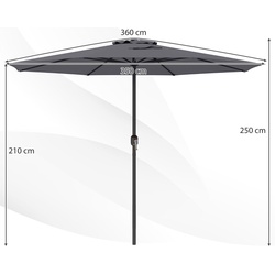 Umbrela de soare Costway NP12131GR (Grey) Thumb