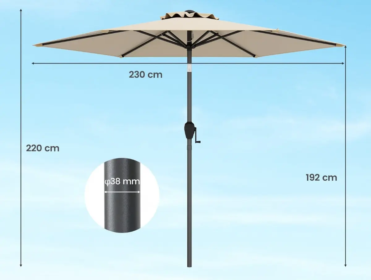 Umbrela de soare Costway NP12189BE (Beige) - 3