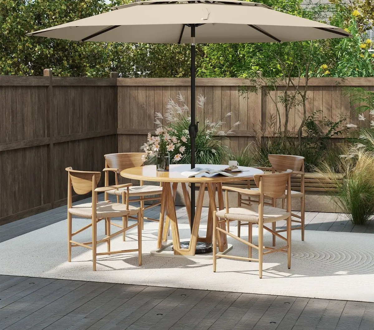 Umbrela de soare Costway NP12191TN (Tan) - 2