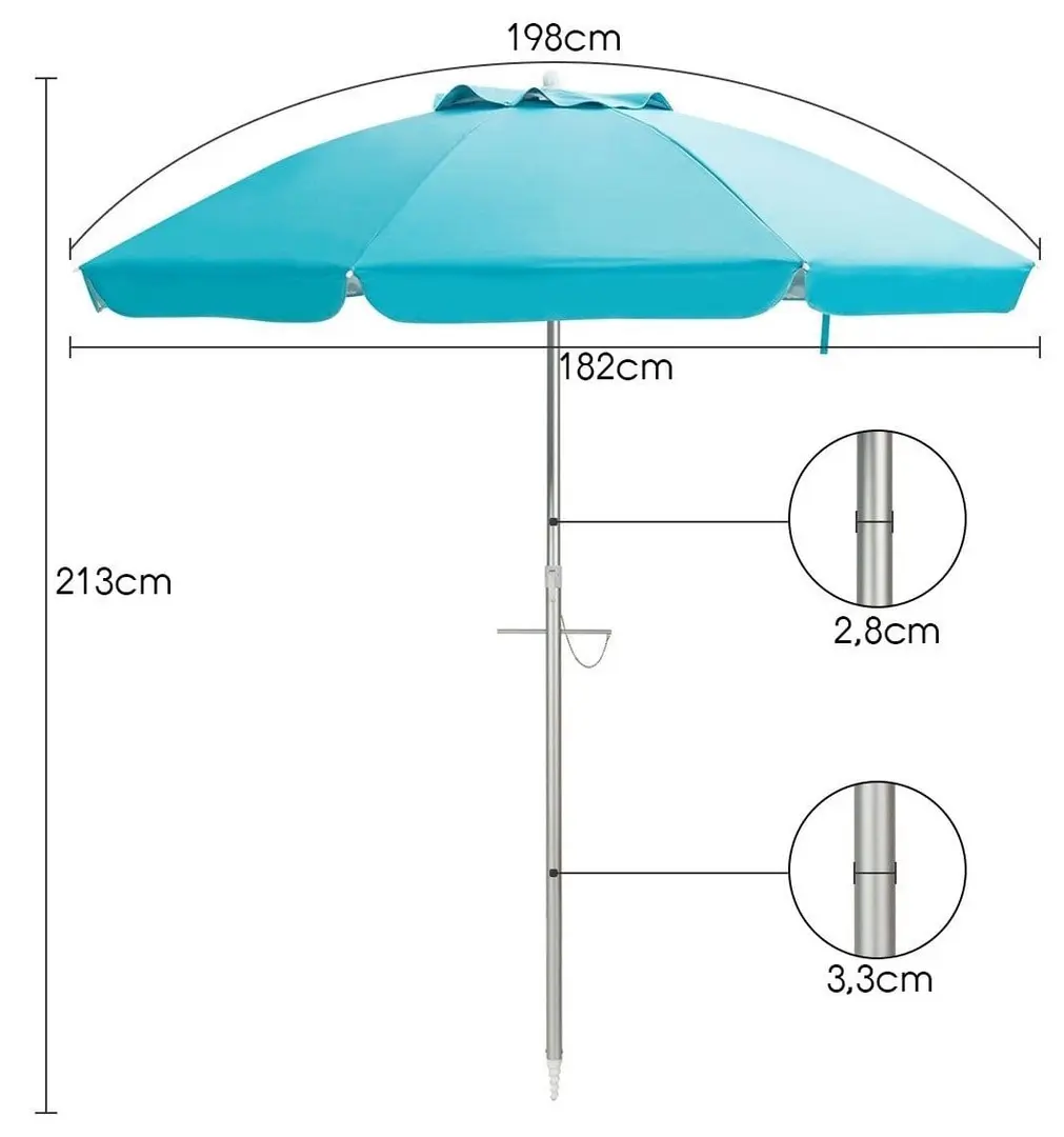 Umbrela de soare Costway NP12248BL (Blue) - 6