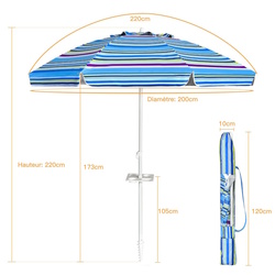 Umbrela de soare Costway NP12249BL (Blue) Thumb