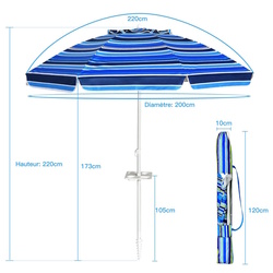 Umbrela de soare Costway NP12249NY (Navy) Thumb