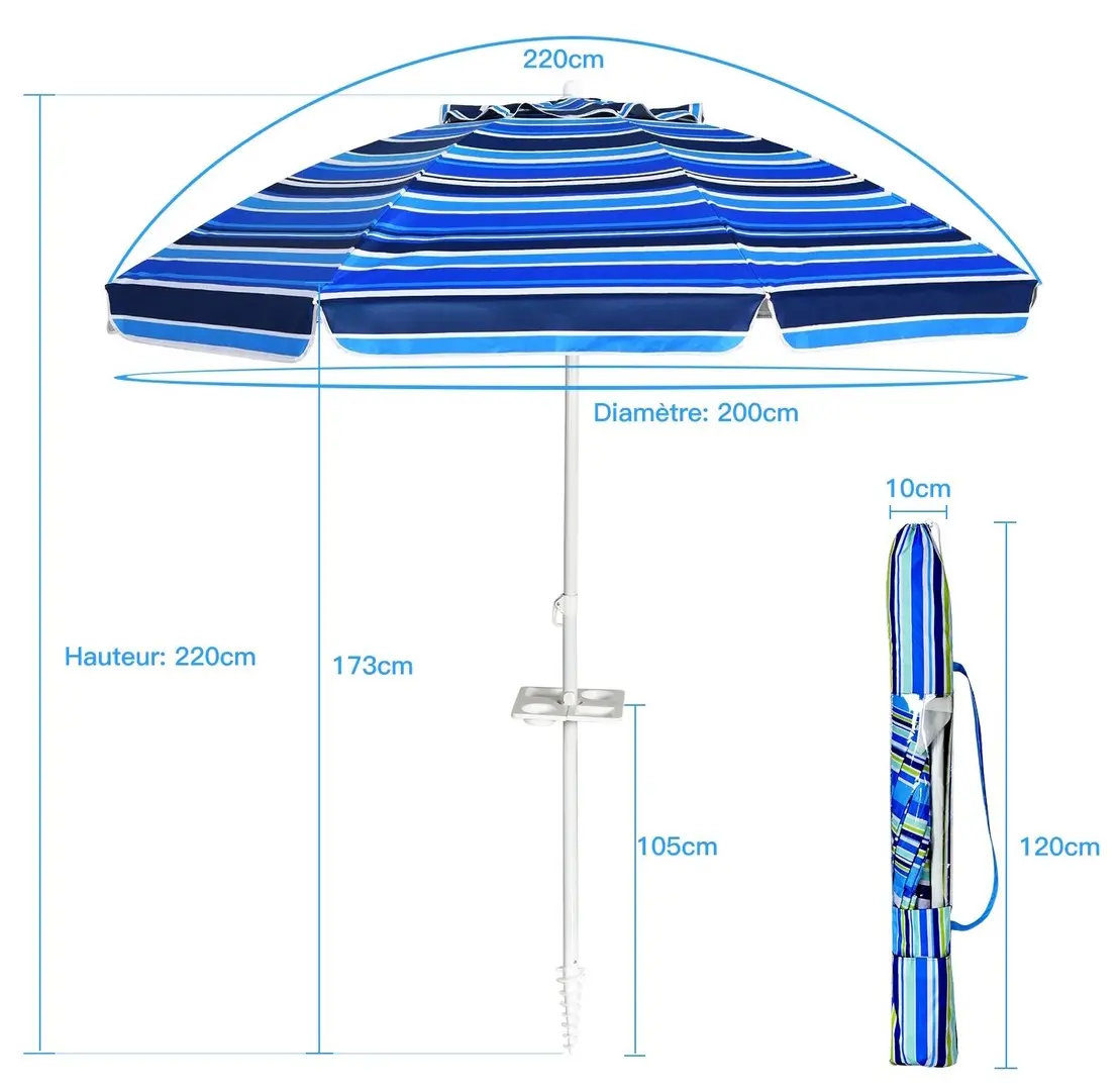 Umbrela de soare Costway NP12249NY (Navy)