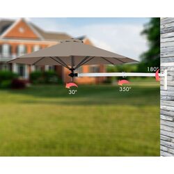 Зонт от солнца настенный Costway OP70378TN (Brown) Thumb