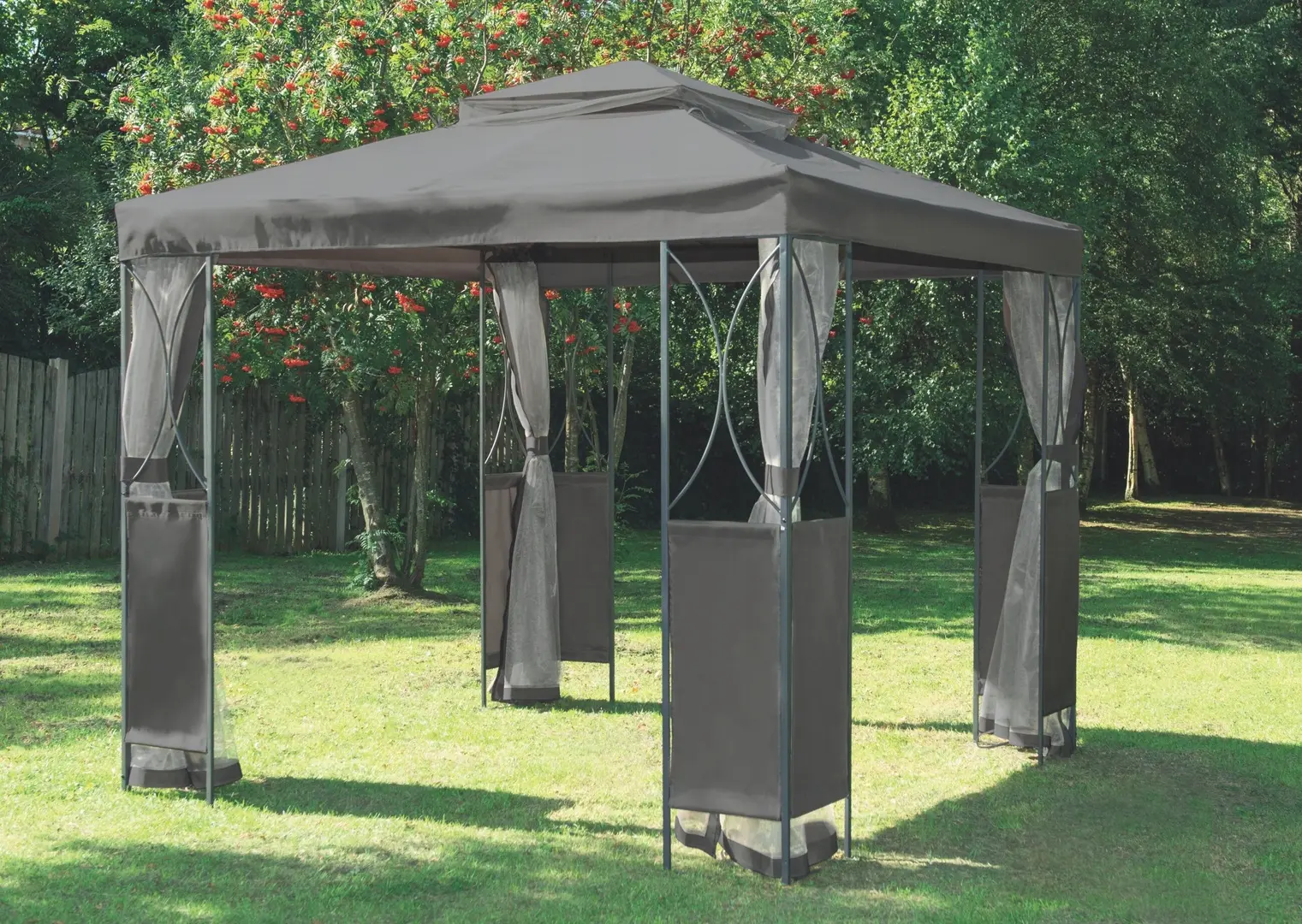 Садовый павильон GardenLine TUN3989 2.5x2.5x2.7m (Grey) - 3