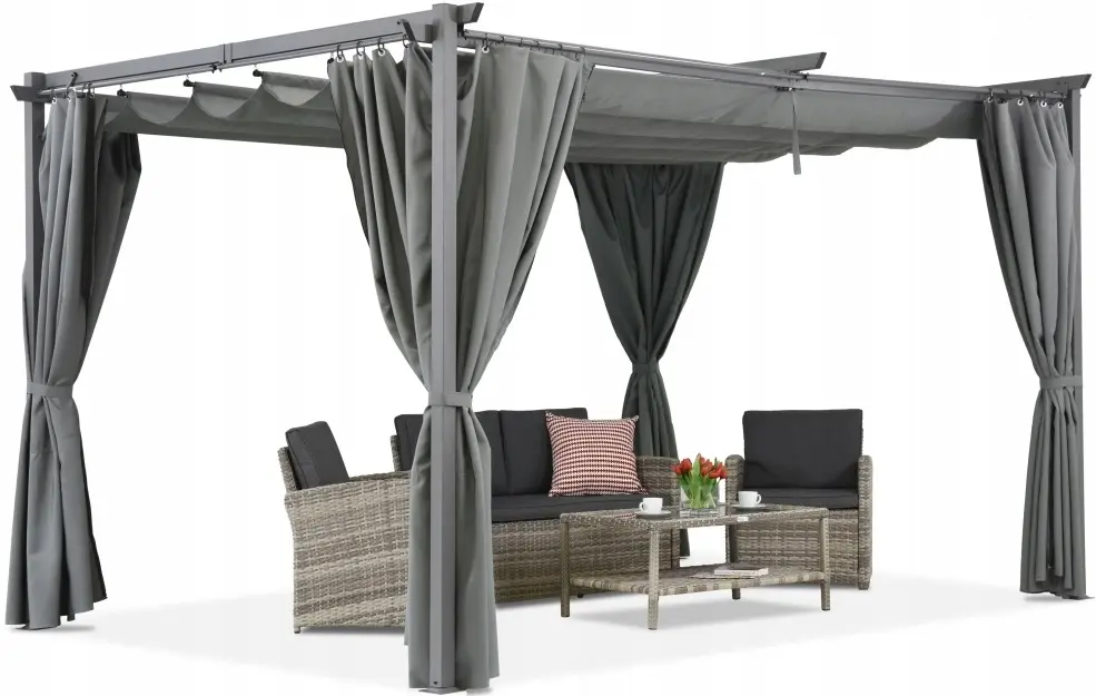 Тент для садового павильона GardenLine TUN4009 3x4m (Grey) - 2