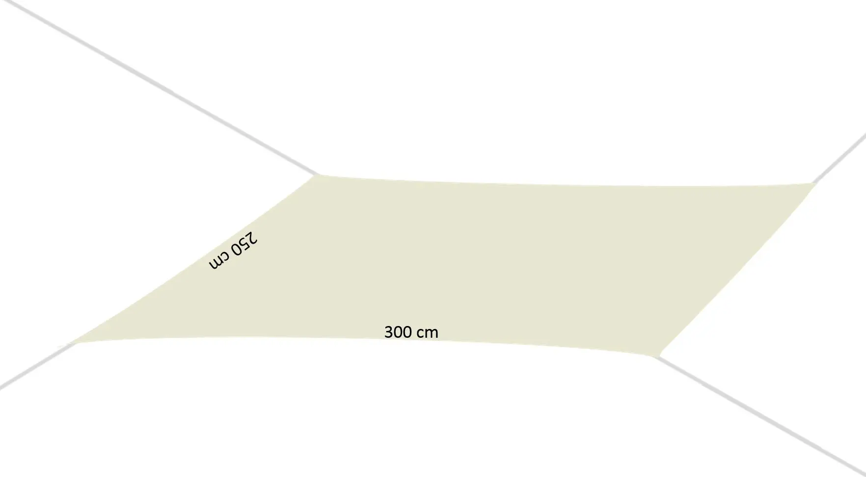 Parasolar dreptunghiular GardenLine TUN0471 (Beige) - 2