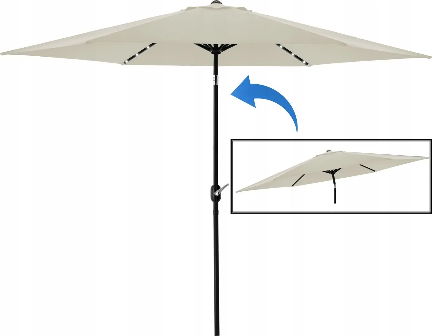 Umbrela de soare GardenLine GAO1534 LED (Beige/Black) - 3