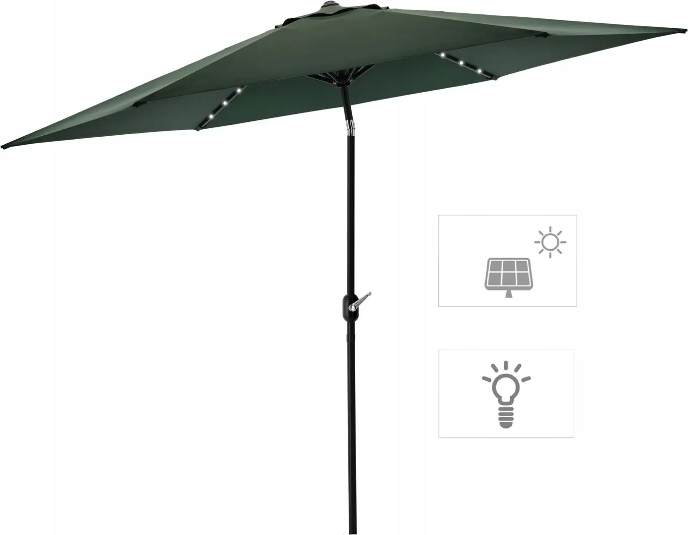 Umbrela de soare GardenLine GAO1541 LED (Dark Green/Black) - 4