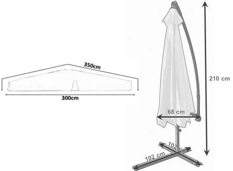 Зонт от солнца GardenLine GAO2859 (Green)