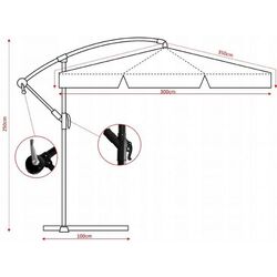 Зонт от солнца GardenLine GAO2859 (Green) Thumb