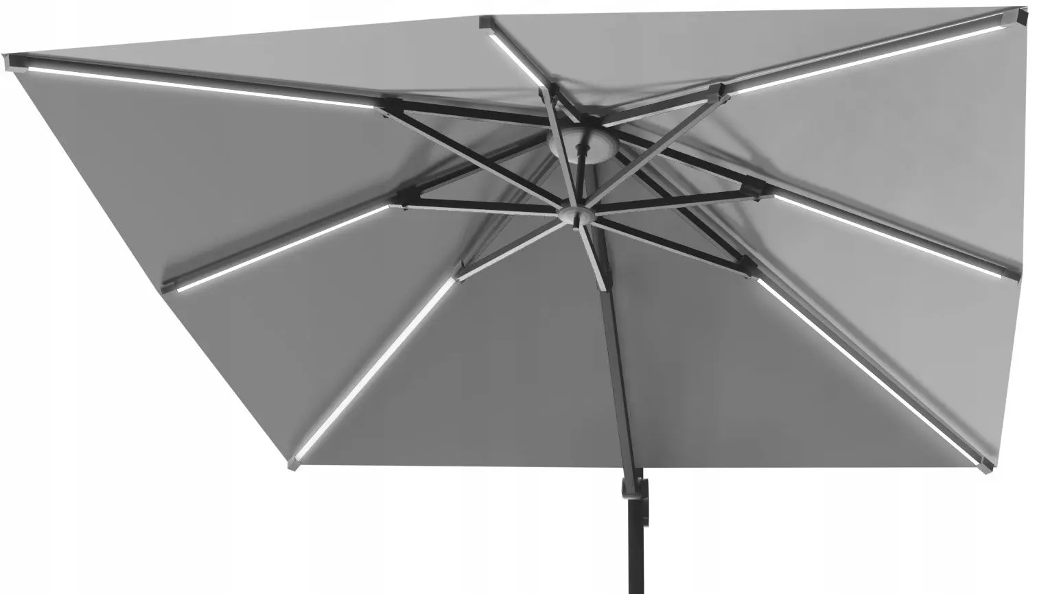 Зонт от солнца GardenLine Roma GAO1558 LED (Grey/Black)