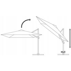 Umbrela de soare GardenLine Roma GAO1565 LED (Beige/Black) Thumb