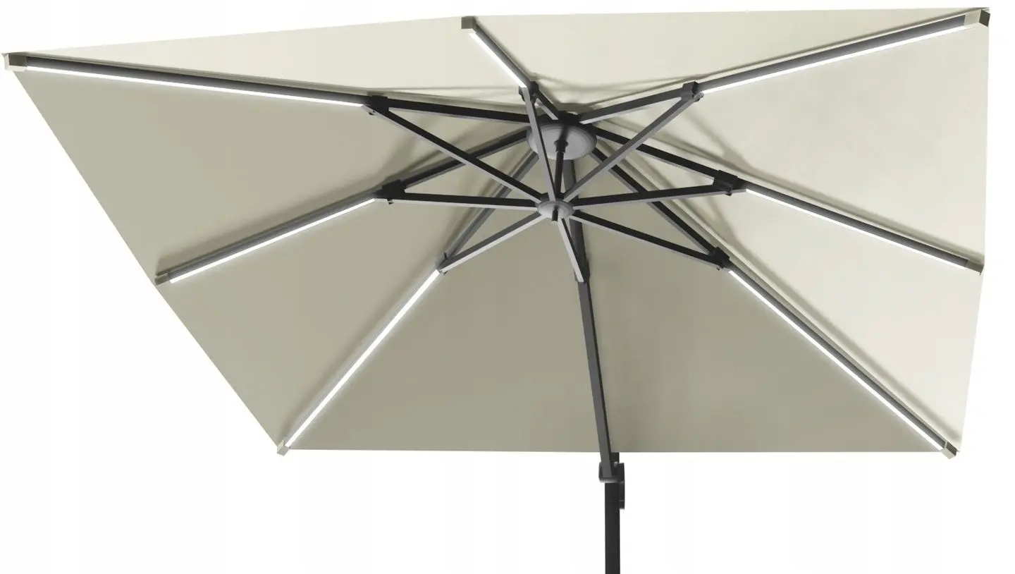 Umbrela de soare GardenLine Roma GAO1565 LED (Beige/Black) - 4