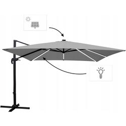 Umbrela de soare GardenLine Roma GAO1572 LED (Grey/Black) Thumb