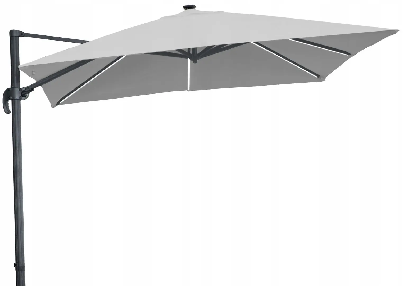 Umbrela de soare GardenLine Roma GAO1572 LED (Grey/Black) - 6