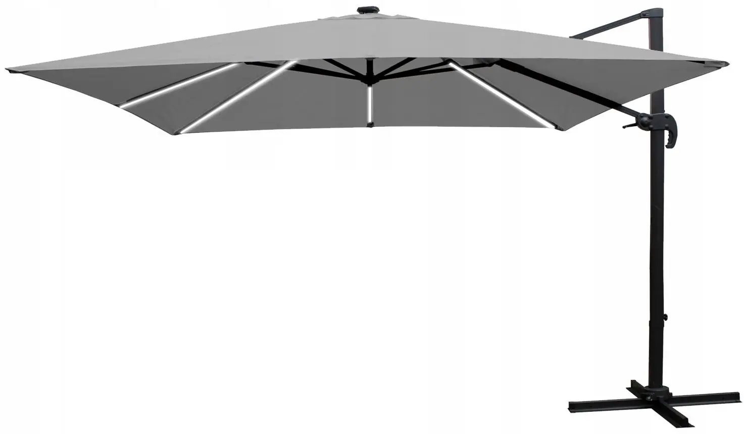 Umbrela de soare GardenLine Roma GAO1572 LED (Grey/Black)