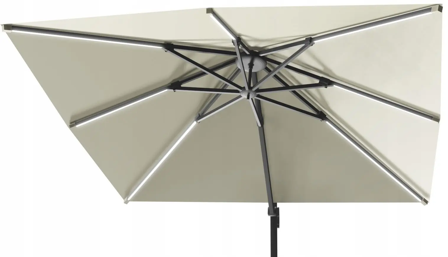 Зонт от солнца GardenLine Roma GAO1589 LED (Beige/Black) - 3