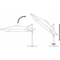 Umbrela de soare GardenLine Roma GAO5408 (Beige) Thumb