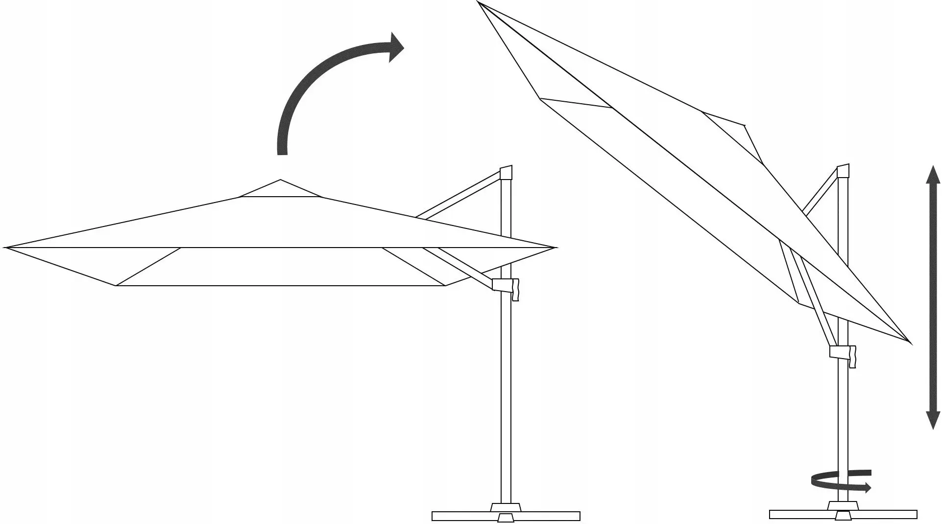 Umbrela de soare GardenLine Roma GAO5408 (Beige)