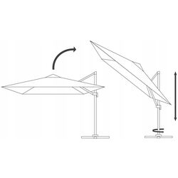 Umbrela de soare GardenLine Roma GAO9642 (Beige/Black) Thumb