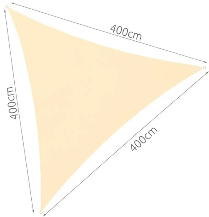 Parasolar triunghiular Gardlov 2263 4x4x4m (Beige) - 8