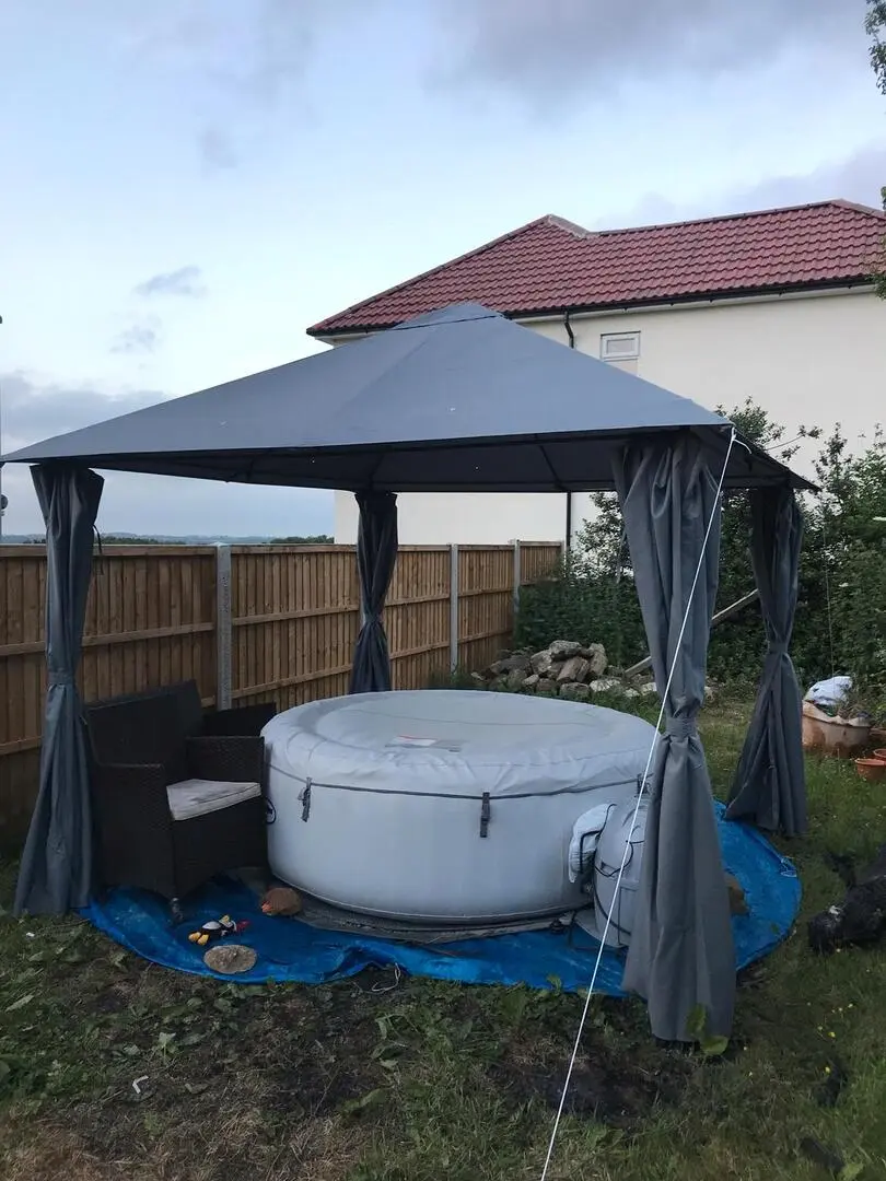 Pavilion de gradina GoodHome Shamal 3x3 (Grey)