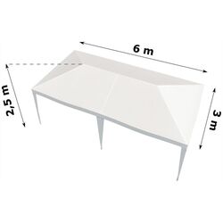 Pavilion de gradina Gotel L33G 3x6 (White) Thumb