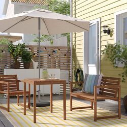 Umbrela de soare Ikea Joggeso 300cm (Gri Deschis/Bej) Thumb