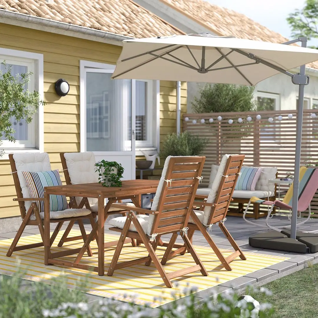 Umbrela de soare Ikea Svalon 140cm (Gri Deschis-Bej)