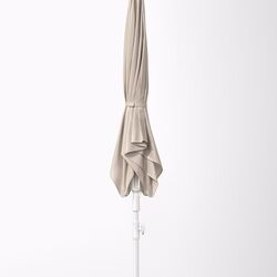 Umbrela de soare Ikea Tveto 180x145cm înclinata (Gri-Bej/Alb) Thumb