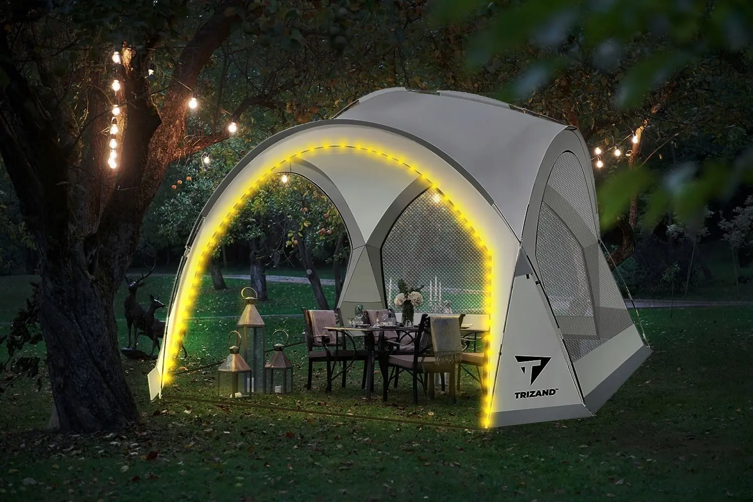 Pavilon de grădină Iso Trade 12176 (White/Grey) - 10