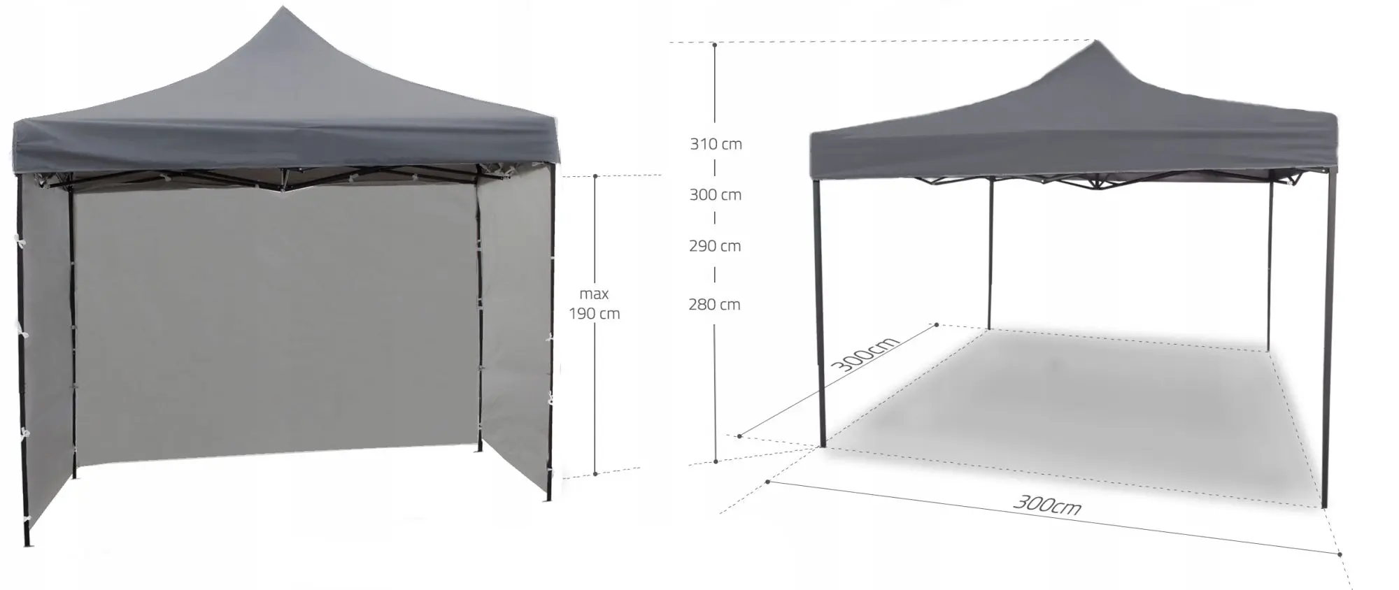 Садовый павильон Maltec 109050 3x3 (Grey)