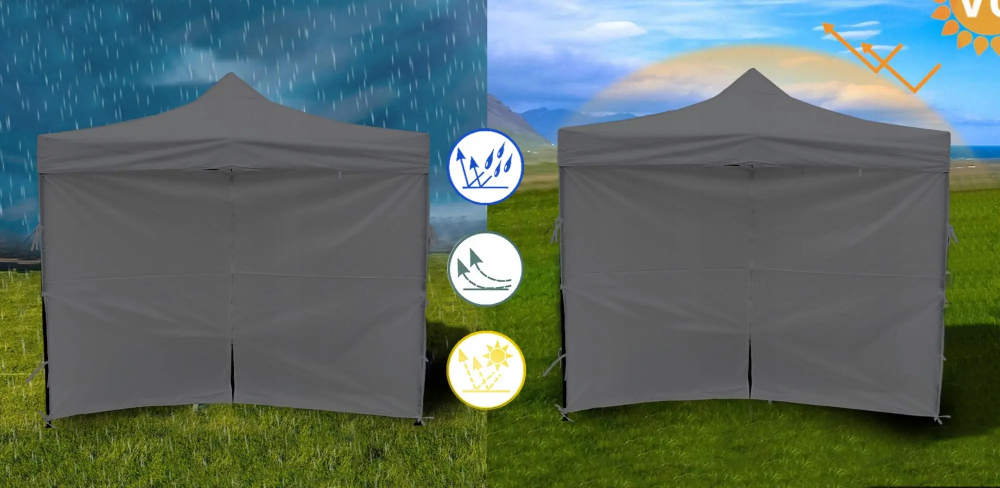 Садовый павильон Maltec 3x3 4 109851 (Grey)