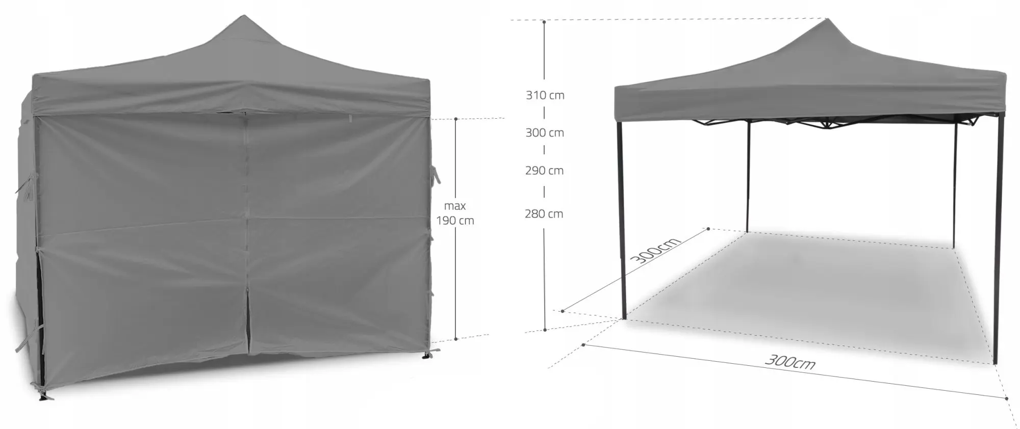 Садовый павильон Maltec 3x3 4 109851 (Grey)