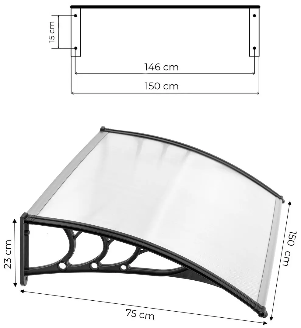 Copertina Modern Home AW-017A 150X80 (Transparent/Black)
