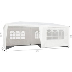 Pavilion de gradina MultiGarden PAW 3x6m (White) Thumb