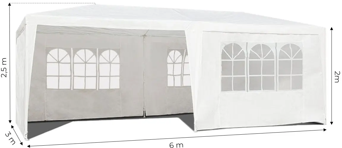 Pavilion de gradina MultiGarden PAW 3x6m (White)