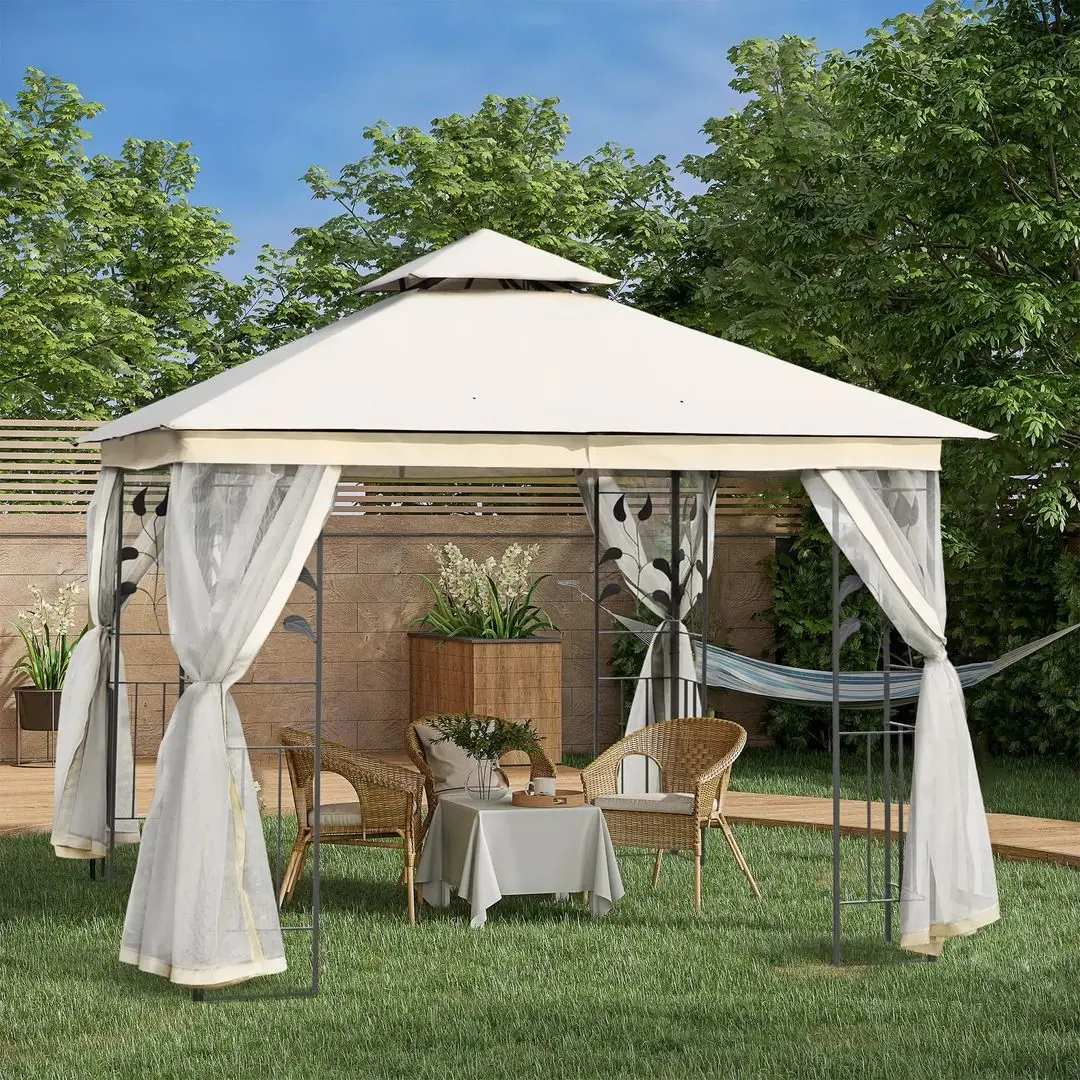 Pavilion de gradina Outsunny 84C-100 3x3 (White)