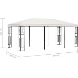 Pavilion de gradina VidaXL 48009 3x6 (Cream) Thumb