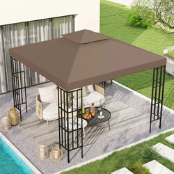 Крыша для для садового павильона Outsunny 84C-041 3x3m (Brown) Thumb