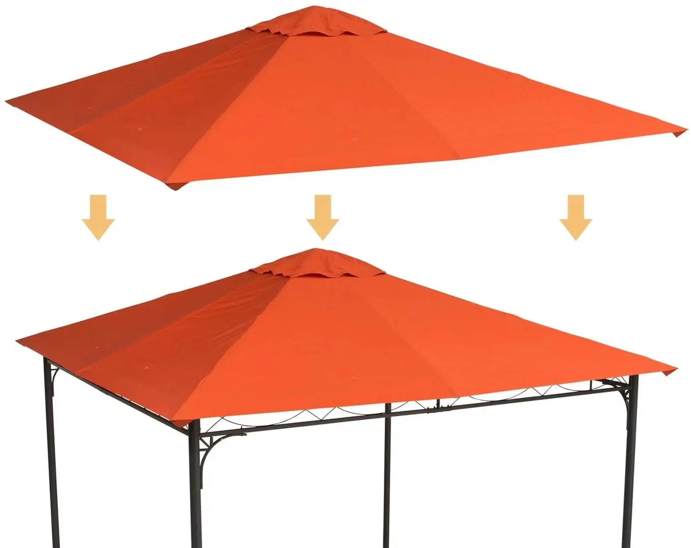 Крыша для для садового павильона Outsunny 84C-141OG 3x3 (Orange) - 2