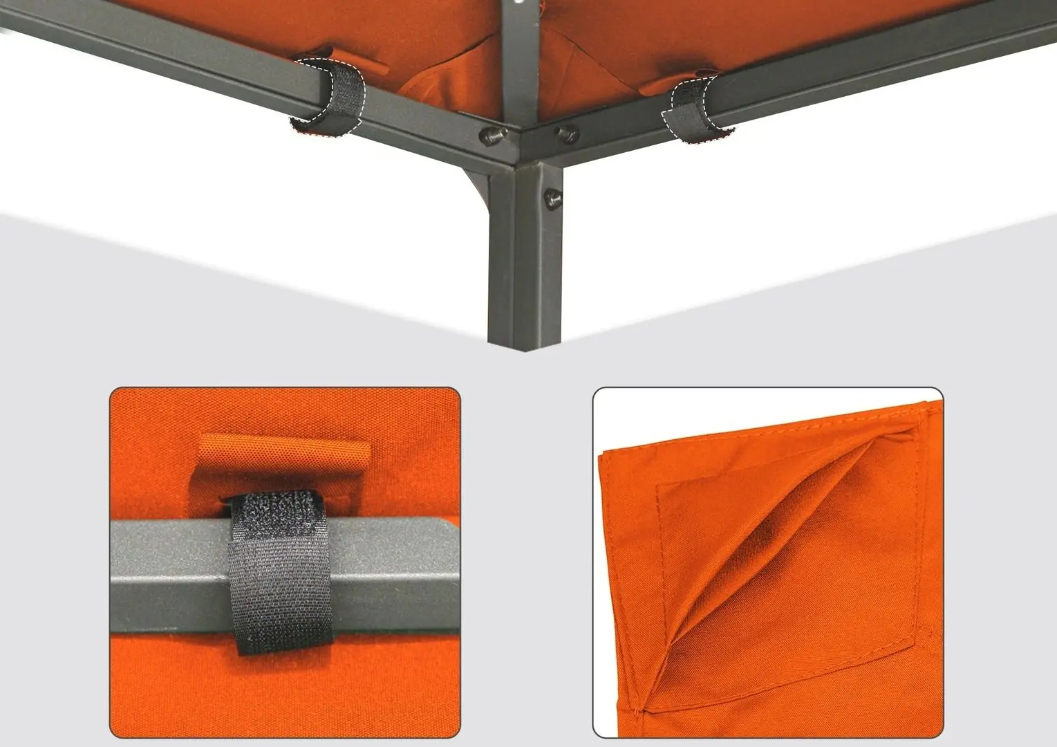 Крыша для для садового павильона Outsunny 84C-141OG 3x3 (Orange) - 3