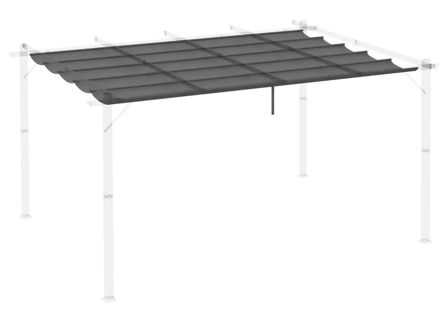 Acoperis retractabil pentru pergola Outsunny 84C-372V01CG (Dark Grey)