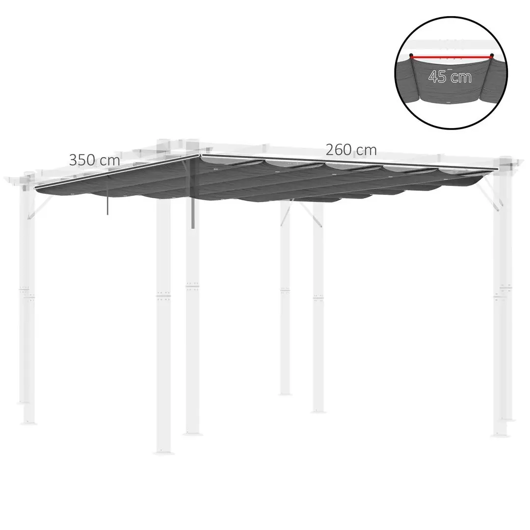 Acoperis retractabil pentru pergola Outsunny 84C-372V01CG (Dark Grey)