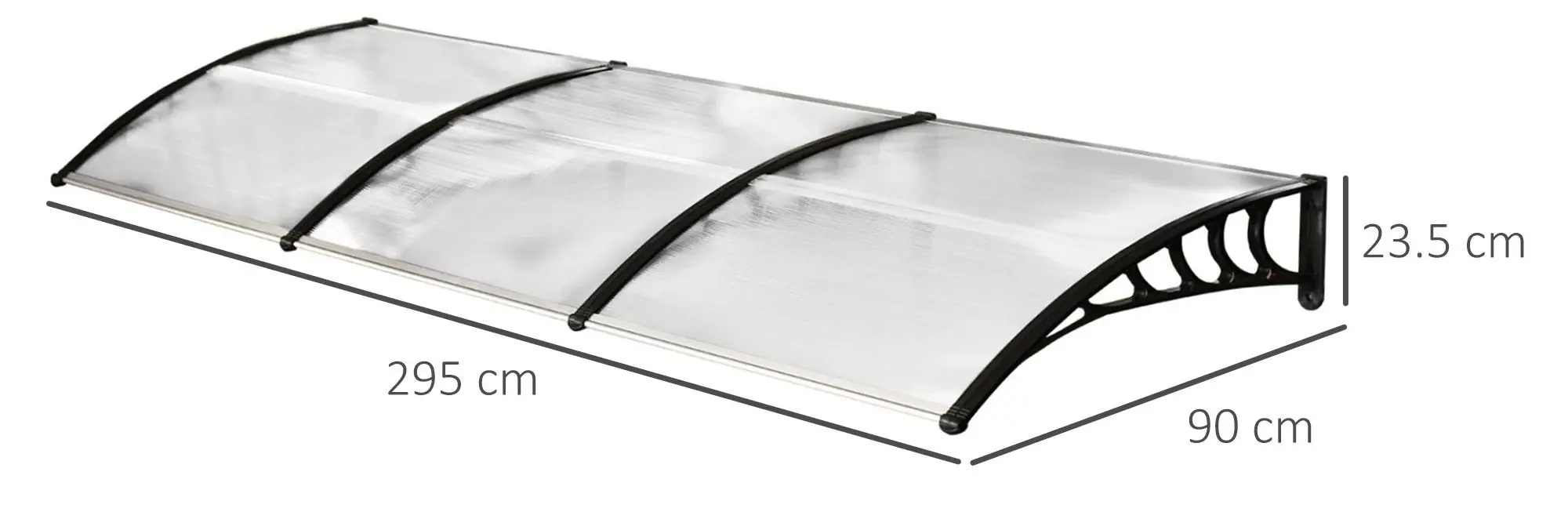 Copertina Outsunny B70-048 (Black/Transparent)